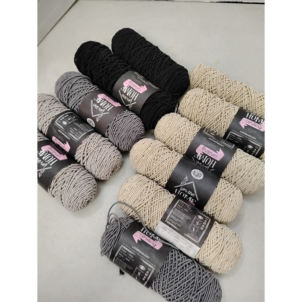 Skeins Lion Brand For The Home Cording DIY Bags Bins Discontinued Mixed LOT 11